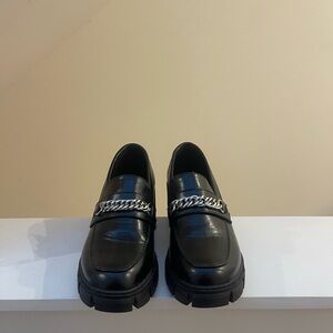 Black Chain Loafers